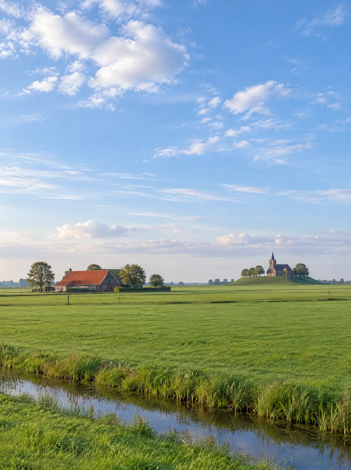 Open Gronings landschap met een wijde lucht